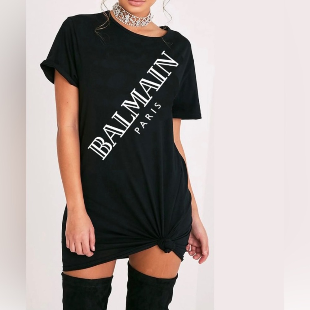 Balmain inspired T-shirt Dress